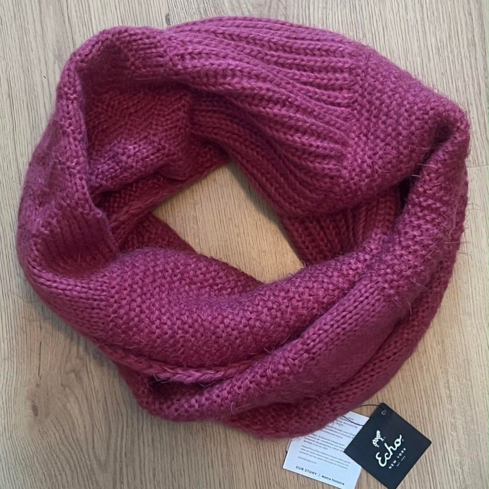 Echo Pink Knit Scarf